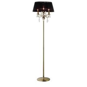 IL30066/BL  Olivia Crystal 163cm Floor Lamp 3 Light